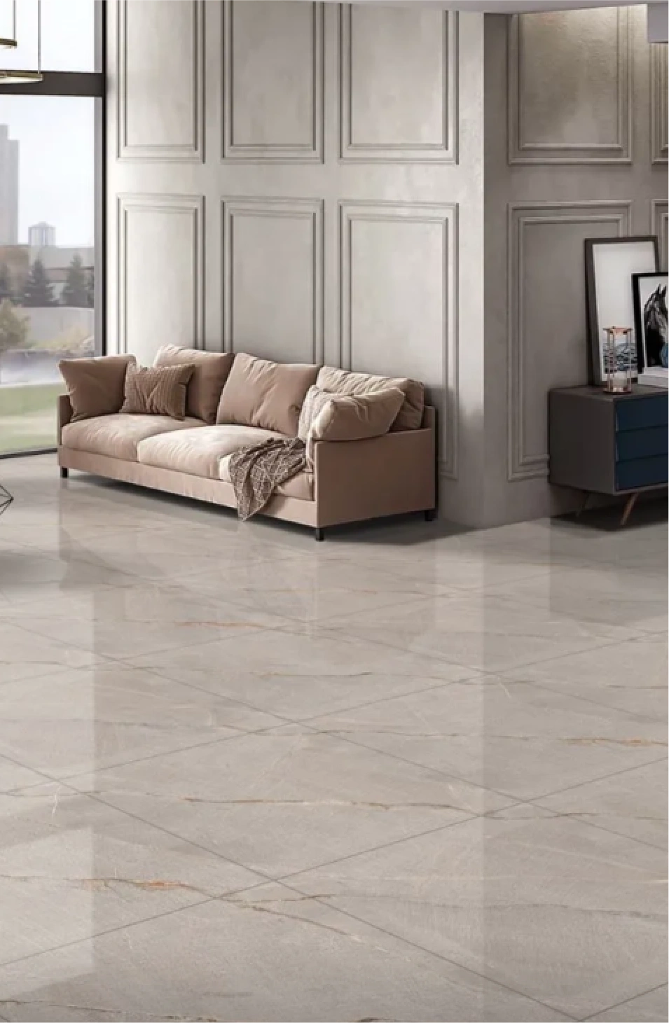 Glancētas flīzes VENEZIA LUX TAUPE ENDLESS, 60x60 cm, TS